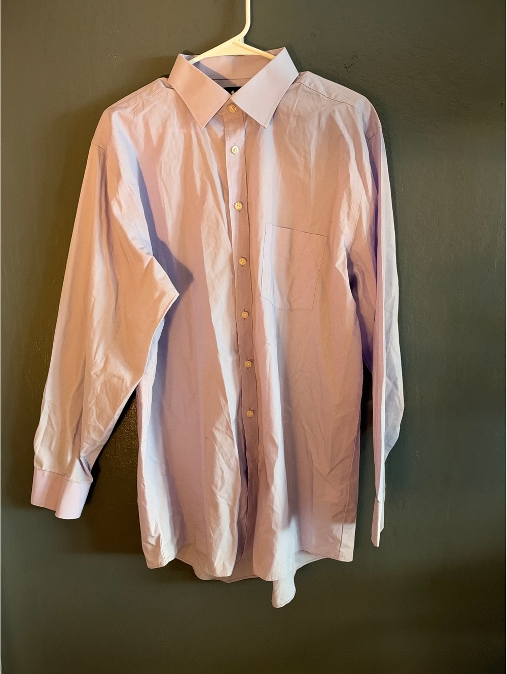 Stafford Men's Travel Easy-Care Dress Shirt, Regular Fit, Light Purple